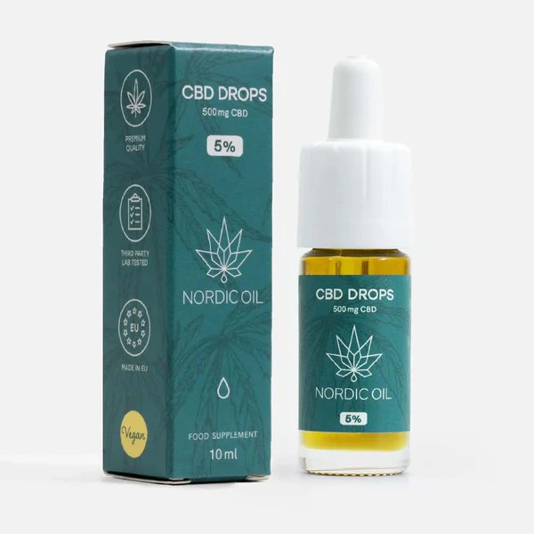 Olio di CBD (5%) di Nordic Oil con confezione