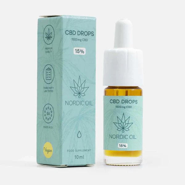 Olio di CBD (15%) di Nordic Oil con confezione