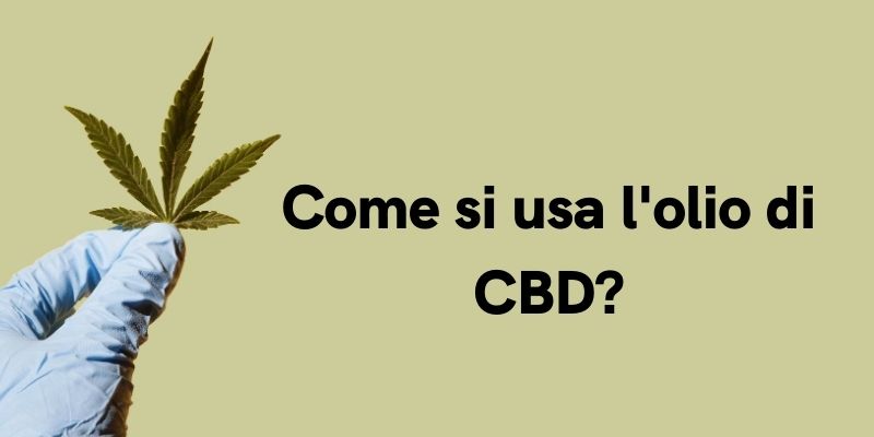 Come si usa l'olio di CBD?